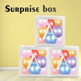 thumbnail image 4 of Balloon Box Exquisite Party Decor Baby Shower Supplies A-Z Letter Cardboard Cube Clear Box for Propose Marriage, 4 of 10