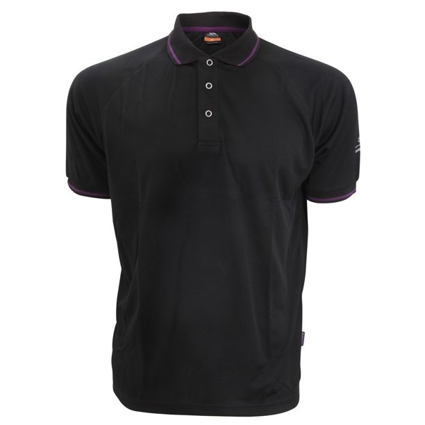 Trespass - Polo de deporte manga corta Modelo Bonington hombre caballero (Negro)