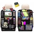 thumbnail image 1 of 2Pcs Car Organizers, HE-TOP Waterproof Car Seat Protector Kick Mats, Car Seat Protector Car Back Seat Organizer with Transparent iPad Holder for Kids, 1 of 2