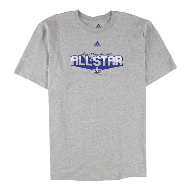 Adidas Mens Los Angeles All Star 2011 Graphic T-Shirt, Grey, XX-Large