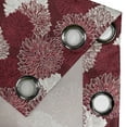 thumbnail image 3 of Ambesonne Floral Grommet Curtain Single Panel, Chrysanthemums Blooms Art, 50"x60", Maroon White, 3 of 5