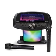 The Hub 2.0, WIFI karaoke system with 2 wireless Microphones and built-in Music Apps ( YouTube, Spotify …), Black