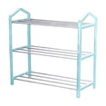 thumbnail image 2 of CXALSSY 3-Tier Plastic Shoe Rack - Blue, 16.53×7.48×16.92in, Small Shoe Rack Organizer for Entryway Closet and Front Door Entrance, 2 of 6