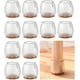 thumbnail image 1 of Protectores de suelo para patas de silla, 16 unidades de protectores de patas de silla de silicona transparente para suelos de madera con almohadillas de fieltro, fundas para patas de silla que se, 1 of 5