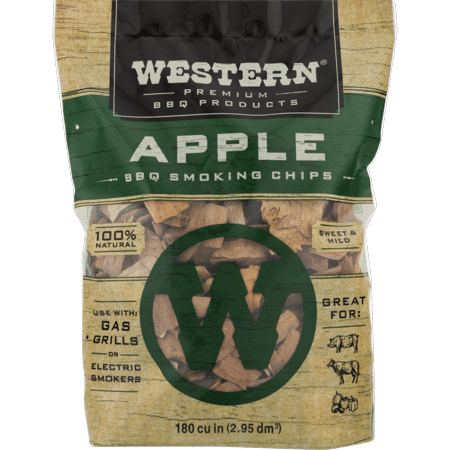 Western Premium BBQ Products Apple BBQ Smoking Chips, 180 cu in
