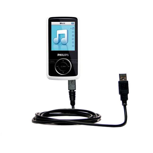 Classic Straight USB Cable Suitable for The Philips GoGear SA2925/37 Spark with Power Hot Sync and Charge Capabilities Uses Gomadic TipExchange Technology 