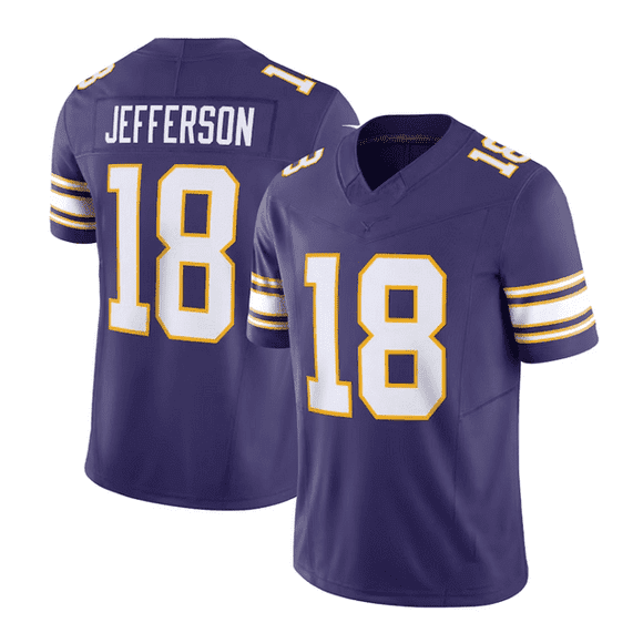 Minnesota Vikings Men's Football Jersey - Jefferson #18, Cousins #8, Smith #22 XL