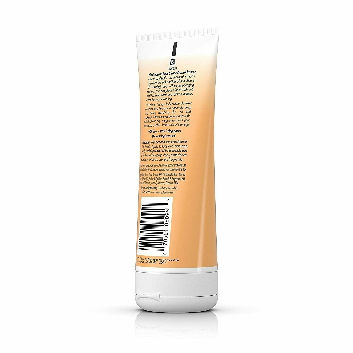 "3 Pack Neutrogena Deep Clean Cream Cleanser, Oil Free 7 oz (200 g) Each"