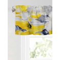 thumbnail image 6 of Valances for Windows Gray Yellow Abstract Rod Pocket Cafe Window Treatments Valance Curtains for Kitchen Bathroom Laundry Basement Windows 60"x18", 6 of 9