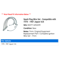 thumbnail image 2 of Spark Plug Wire Set - Compatible with 1978 - 1987 Jaguar XJ6 1979 1980 1981 1982 1983 1984 1985 1986, 2 of 2