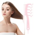 thumbnail image 4 of Z-Shaped Hairdressing Comb for Home Styling Scalp Massage and Hairline Definition, 4 of 4