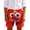 Red, variant on Toddler Shorts Boys Funny Face Print Casual Shorts Elastic Waistband Outdoor Everyday Wear Blue 1-2 Years