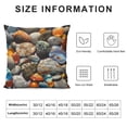 thumbnail image 5 of Orinice Colored Stones Graphic Decorative Pillow Cover for Home Couch Living Room Sofa Square Pillow Case 1PC 18x18in, 5 of 5