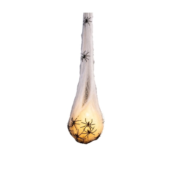 Dvumao Halloween Hanging Spidered Nests Decoration with LED Lights Suitable for Indoor and Outdoor Halloween Party Decorations Such As Patios Lawns and Trees