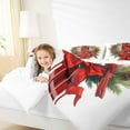thumbnail image 4 of Homewish Red Ribbon Gifts Queen Comforter Set for Teens, Christmas Red Bird Bedding Sets, Happy New Year Reversible Bedding Comforter Set, Microfiber Bedroom Decor, 3-Piece, 4 of 8