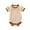 a-Khaki318, variant on Boys Girls Baby Jumpsuit Unisex Short Sleeve Crewneck Ribbed Knit Bodysuit With Contrast Trim Snap Closure For Infant Daily Layering Wear$