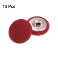 thumbnail image 3 of Unique Bargains 10pcs 24L Fabric Cloth Covered Button 15mm Round Metal Shank Sewing Buttons for Suits Dress Blouses, Red, 3 of 5