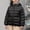 Black, variant on Girls Winter Bow Print Coat with Faux Hood Thermal Padded Long Sleeve Comfortable Outerwear for Kids 4-13 Years(Blue,10-11 Years)