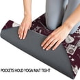 thumbnail image 3 of Burgundy Rock Skull Pattern Hot Yoga Mat Towel Non Slip for Hot Yoga - Quick-Drying Yoga Mat Cover with 4 Corner Pockets with Travel Bag - Hot Yoga Towel Non Slip Grip Moisture Wicking Sweat 70"x26", 3 of 6