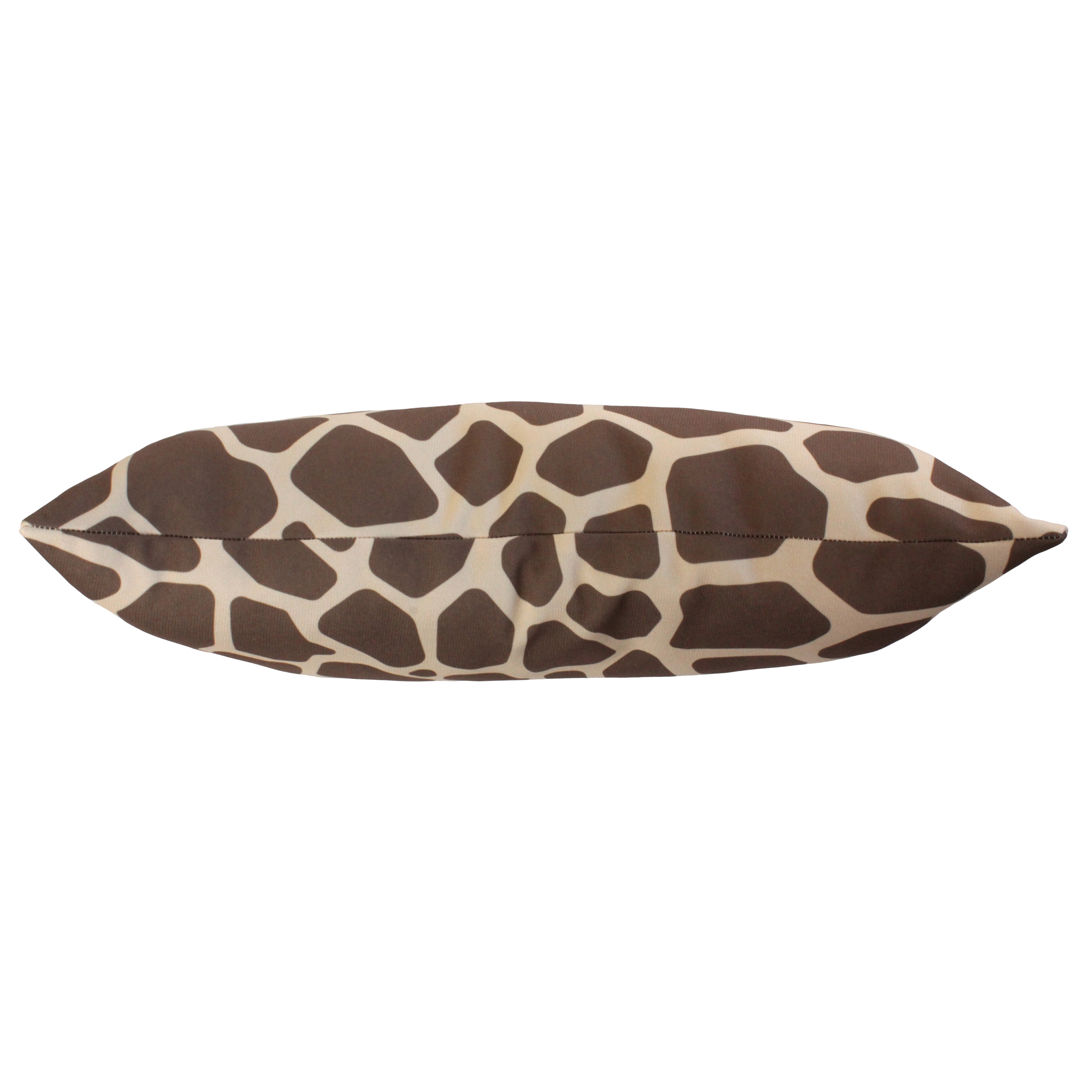 Everything Comfy Giraffe Print Decorative Pillow, 16x6 Inch, Dark Brown,