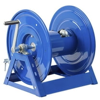 Coxreels 1125 Series Steel Hand Crank Hose Reel 100 Foot Hose Capacity, Blue