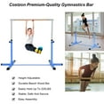 thumbnail image 4 of Costway Adjustable Steel Horizontal Training Bar Gymnastics Junior Home Practice Blue, 4 of 12