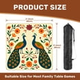 thumbnail image 2 of Mahjong Mat 31.5" x 31.5" Symmetrical Peacock Vibrant Orange Flowers Green Foliage Folk Art Non-Slip Noise Reduction American Mahjong Tiles Table Cover for Dominoes Poker Card Board Games Gift, 2 of 8