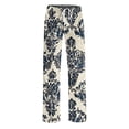 thumbnail image 6 of Womens Comfy Pajama Pants Dress Pants Women Women Printed Elastic Waistband Drawstring Pocket Fashionable Pajama Full Length Pants Navy M, 6 of 6