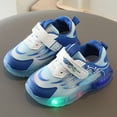 thumbnail image 2 of TOWED22 Toddler Boys Girls Light up Shoes LED Flashing Lightweight Mesh Breathable Running Sneakers for Little Kid(Blue,11.5), 2 of 4