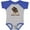 Baseball Heather and Royal, variant on Trick or Treat Cerberus Rottweiler Boys or Girls Baby Bodysuit