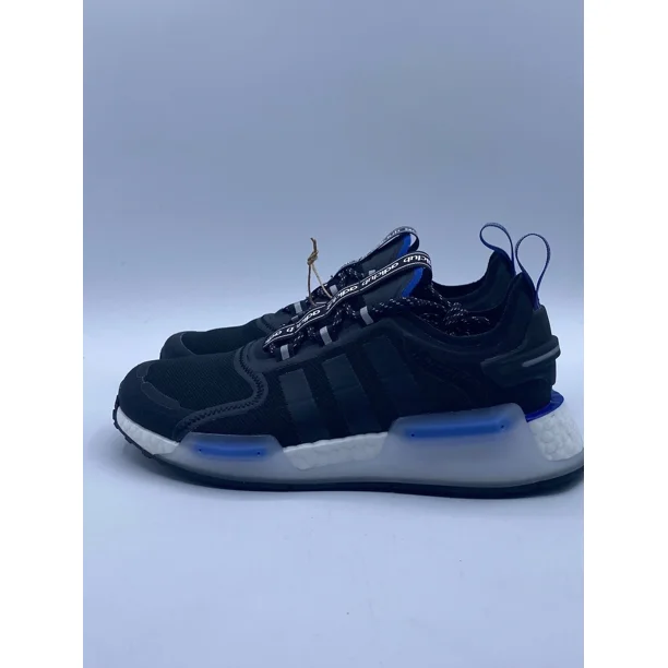 Adi-das Men’s NMD R1 V3 Originals Size 5 Black White Blue |HQ9838|