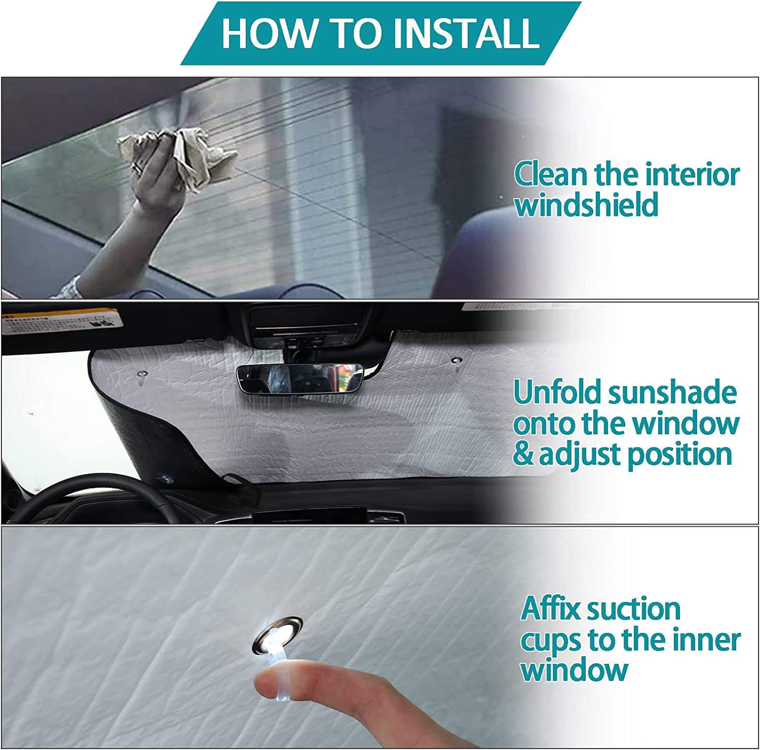 Full Car Window Shades for Honda Pilot 2016-2022 Accessories, UV Protection Heat Insulation Front & Rear Windshield Sunshade, Foldable Side Sun Visor Keep Vehicle Cool Set of 8