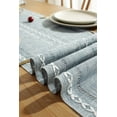 thumbnail image 5 of SEARIPE Rustic Table Runner with Tassels, Cotton Linen Boho Table Runner for Party Dining Home Decor Farmhouse Table Runners Gray Blue 13"x79", 5 of 6
