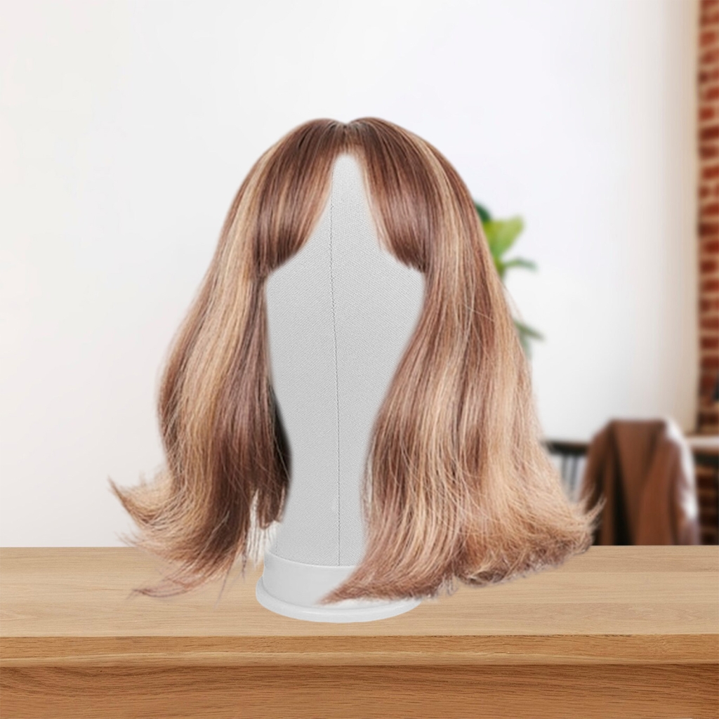 2Pcs Canvas Salon Mannequin Head For Hairdressers 21/22Inch With Mounting Hole Realistic Contouring Styling Stability