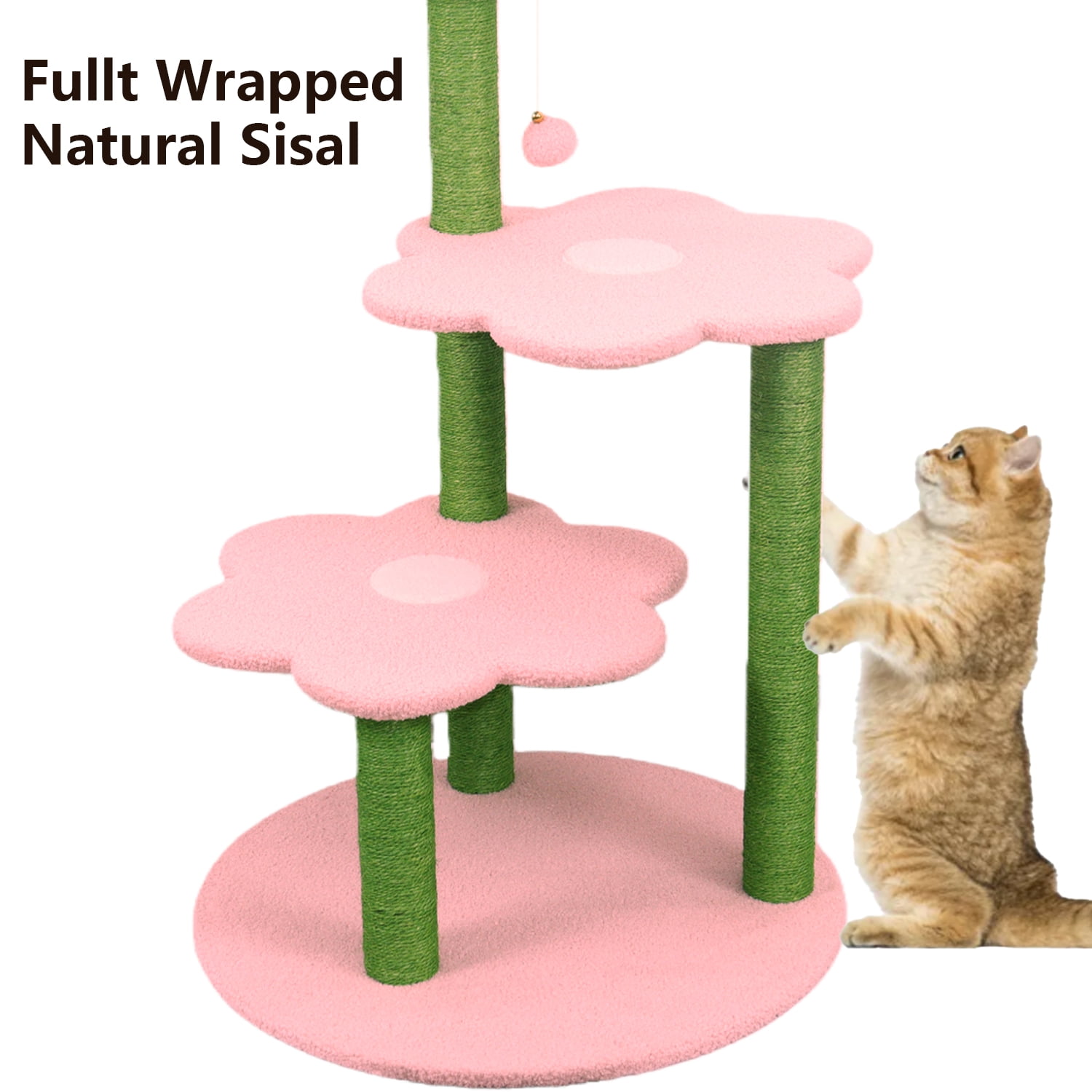 Cat Tree with Removable Cozy Perch & Scratching Posts Hanging & Toy Multi-Level Cat Furniture for Kittens/Cats to Climb, Rest & Play Hanging Toy