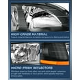 thumbnail image 4 of Nilight Headlight Assembly Compatible with 1998 1999 2000 2001 2002 Honda Accord Headlamps Replacement Black Housing Amber Reflector Upgraded Clear Lens Driver and Passenger Side, 2 Years Warranty, 4 of 8