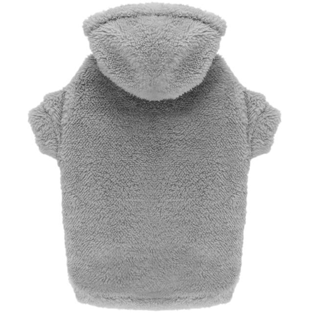 Sudadera con capucha para perros grandes, color gris, talla L