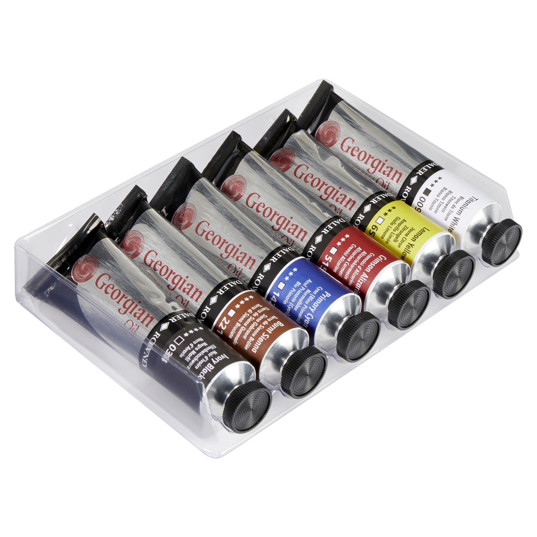 Daler-Rowney Georgian Oil Paint - Set of 6, Mixing Colors, 38 ml Tubes
