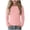 Pink, variant on Jalioing Long Sleeve Shirts for Big Girls Ruffle Trim Crew Neck Ribbed Knit T Shirts Kids Teens Plain Undershirt Tops
