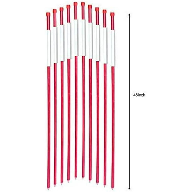 FiberMarker Driveway Markers for Snow Plowing Stakes 24 Inch Green with