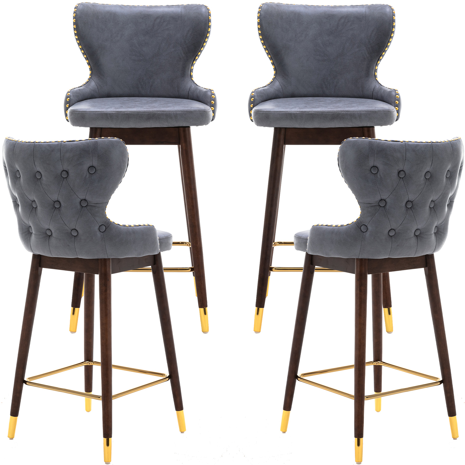 30 Inch Bar Stools Set of 4,Barstools Bar Height Set of 4,Bar Chairs
