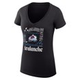 thumbnail image 2 of Women's G-III 4Her by Carl Banks Black Colorado Avalanche Super-Slim Fit Lightweight Collage Team Graphic T-Shirt, 2 of 3