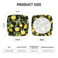 thumbnail image 6 of Easygdp Lemon Fruits Flowers Leaves Square Chair Cushion Cover Stretch Chair Seat Covers Removable Washable for Hotel, Bedroom, Office, 6 of 9