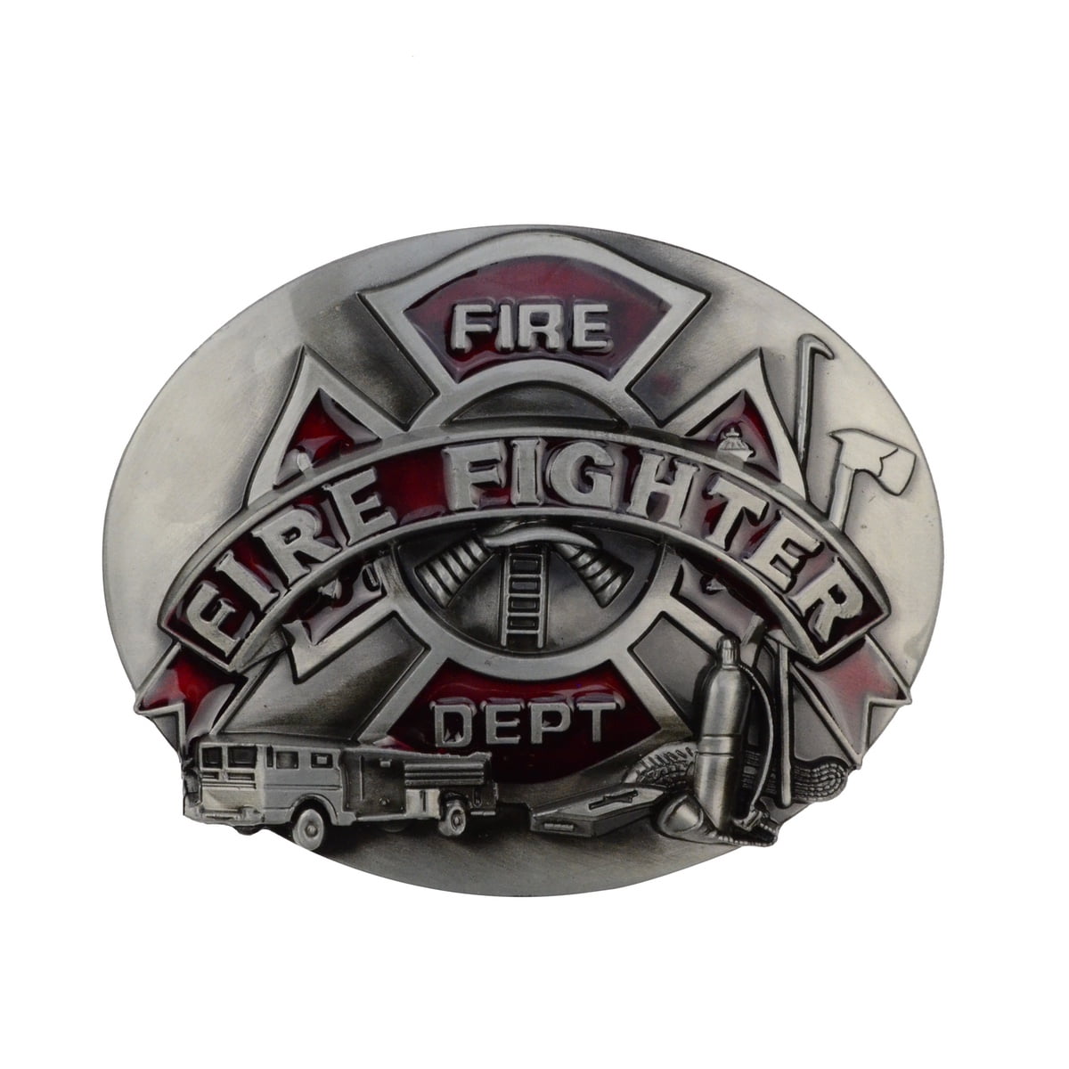 Vintage Fire Fighter Belt Buckle Fire Department FDT-03 