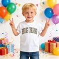 thumbnail image 5 of Bobifish Boys Performance Tee Trendy Short Sleeve Crew Neck Letter Print Kids Crewneck T-Shirt Summer Casual Wear Novelty Tops, 5 of 6