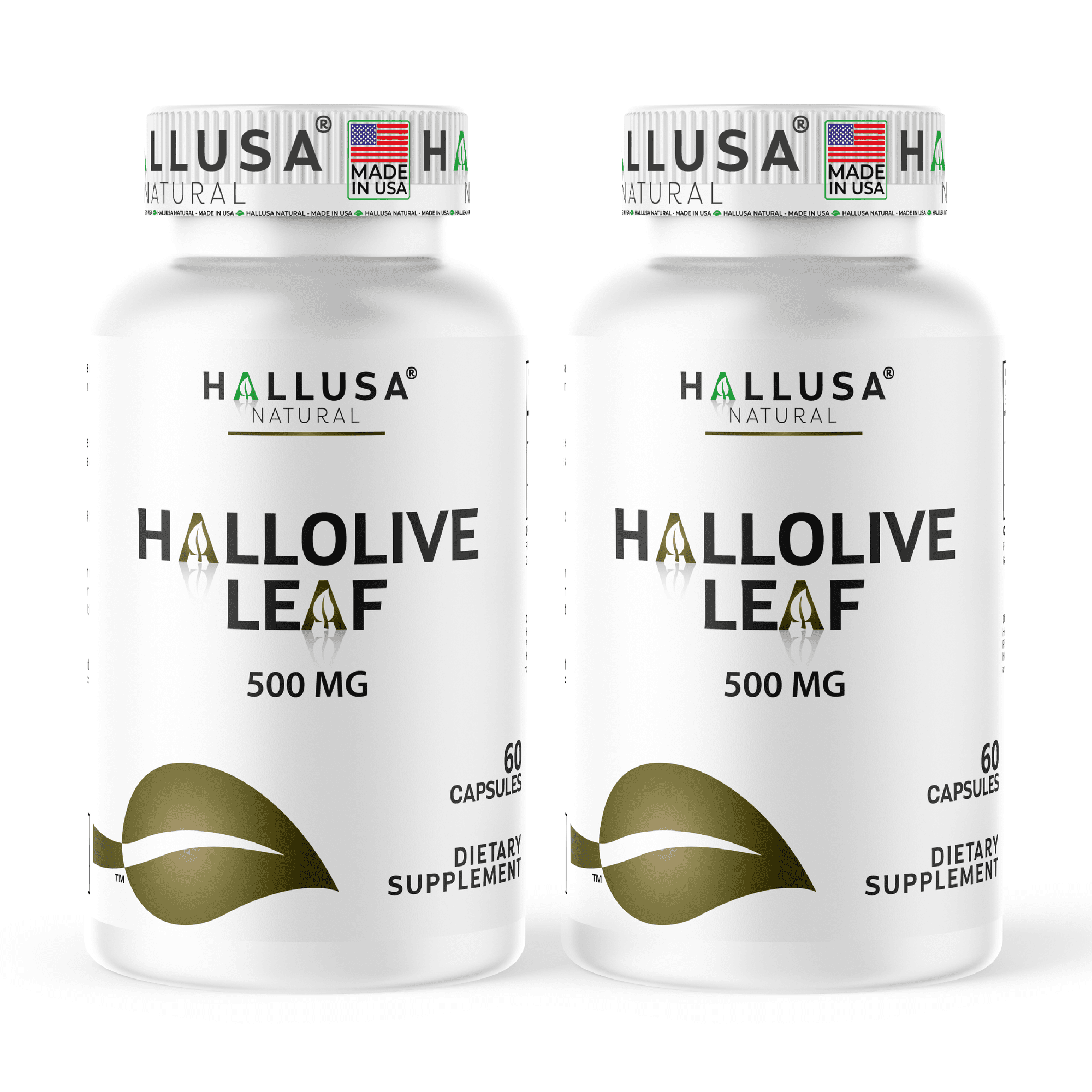 Hallusa Natural Olive Leaf Extract 1000mg, 120 Capsules, Heart Health and Immune Support Supplement, 6% Oleuropein, Fatigue, Antioxidant & Digestive Support