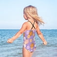 thumbnail image 5 of Girls' One-piece Swimsuit Cross Back Bathing Suit Beach Surfing Sizes 3T-10T Pumpkins and Daisies, 5 of 9