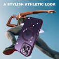 thumbnail image 3 of KOMI Magnetic Case for iPhone 15 Pro Max Case [Compatible with MagSafe] Full Camera Protection Clear Plating Luxury Cover for Women Men Soft TPU Bumper Drop Protective Phone Case (6.7"), Purple, 3 of 5