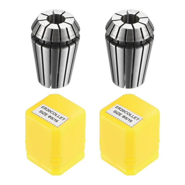 Unique Bargains ER20 Spring Collet, 5/16' Chuck for CNC Engraving Machine Lathe Milling Tool 2 Pack