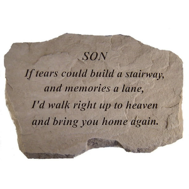 If Tears Could Build A Stairway Memorial Stone - Personalized Heading